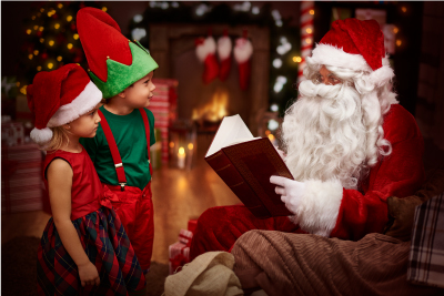Père Noël lecture enfant